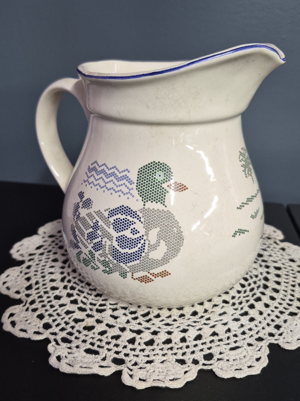 Vintage Ceramic Mallard Duck Pitcher